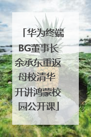 华为终端BG董事长余承东重返母校清华 开讲鸿蒙校园公开课