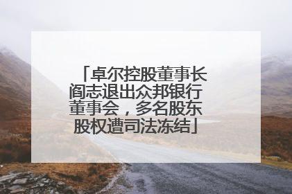 卓尔控股董事长阎志退出众邦银行董事会，多名股东股权遭司法冻结