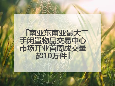 南亚东南亚最大二手闲置物品交易中心市场开业首周成交量超10万件