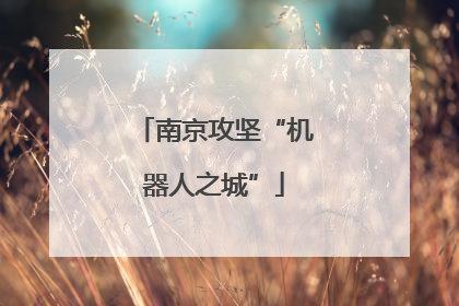 南京攻坚“机器人之城”