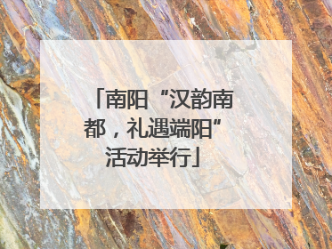 南阳“汉韵南都，礼遇端阳”活动举行