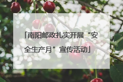 南阳邮政扎实开展“安全生产月”宣传活动