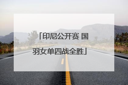 印尼公开赛 国羽女单四战全胜