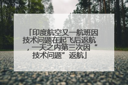 印度航空又一航班因技术问题在起飞后返航，一天之内第三次因“技术问题”返航