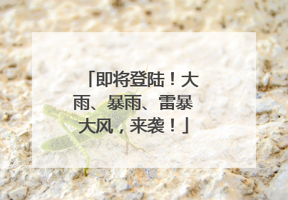 即将登陆！大雨、暴雨、雷暴大风，来袭！