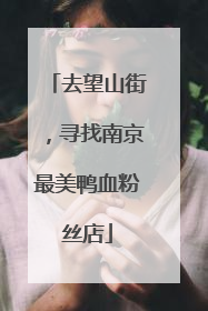 去望山街，寻找南京最美鸭血粉丝店