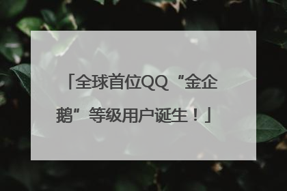 全球首位QQ“金企鹅”等级用户诞生！