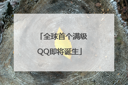 全球首个满级QQ即将诞生