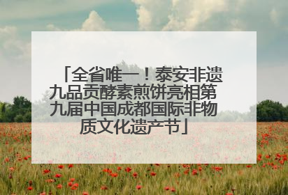 全省唯一！泰安非遗九品贡酵素煎饼亮相第九届中国成都国际非物质文化遗产节