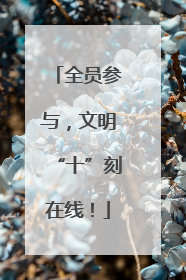 全员参与，文明“十”刻在线！