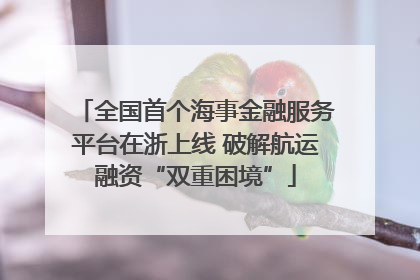 全国首个海事金融服务平台在浙上线 破解航运融资“双重困境”