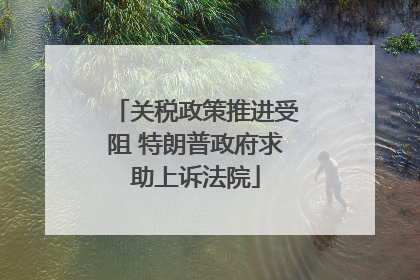 关税政策推进受阻 特朗普政府求助上诉法院