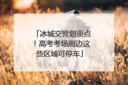 冰城交警划重点！高考考场周边这些区域可停车