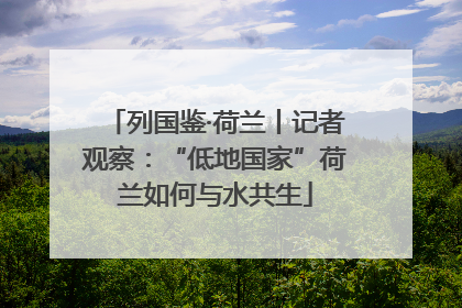 列国鉴·荷兰丨记者观察：“低地国家”荷兰如何与水共生