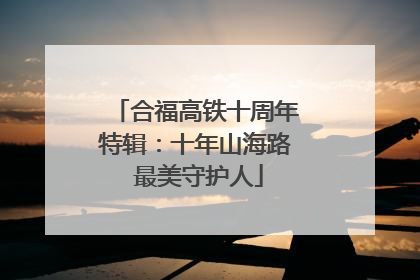 合福高铁十周年特辑：十年山海路 最美守护人