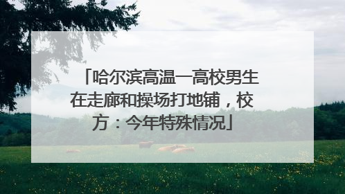 哈尔滨高温一高校男生在走廊和操场打地铺，校方：今年特殊情况