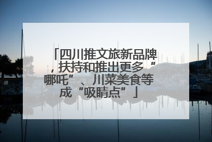 四川推文旅新品牌，扶持和推出更多“哪吒”、川菜美食等成“吸睛点”