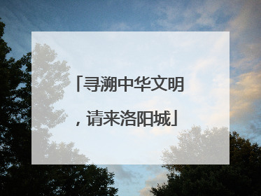 寻溯中华文明，请来洛阳城