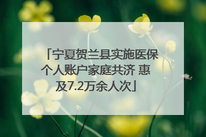 宁夏贺兰县实施医保个人账户家庭共济 惠及7.2万余人次