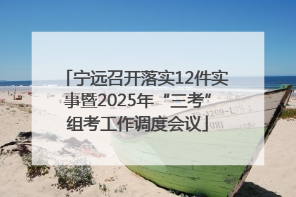 宁远召开落实12件实事暨2025年“三考”组考工作调度会议