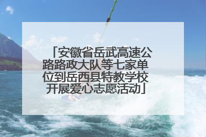 安徽省岳武高速公路路政大队等七家单位到岳西县特教学校开展爱心志愿活动