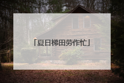 夏日梯田劳作忙
