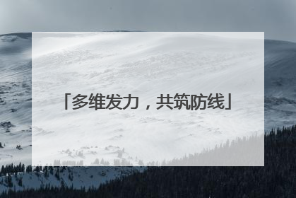 多维发力，共筑防线