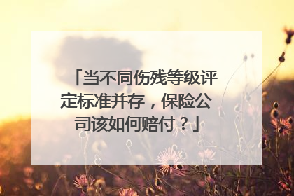 当不同伤残等级评定标准并存，保险公司该如何赔付？