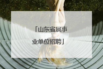 山东省属事业单位招聘