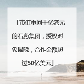 市值重回千亿港元的石药集团，授权对象揭晓，合作金额超过50亿美元