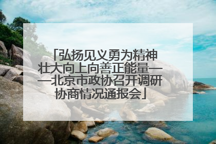 弘扬见义勇为精神 壮大向上向善正能量——北京市政协召开调研协商情况通报会