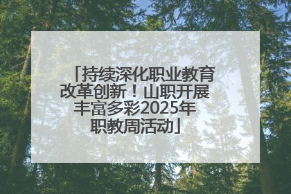 持续深化职业教育改革创新！山职开展丰富多彩2025年职教周活动
