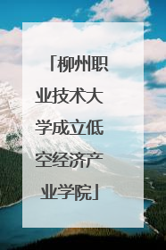 柳州职业技术大学成立低空经济产业学院