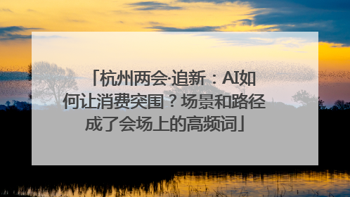杭州两会·追新：AI如何让消费突围？场景和路径成了会场上的高频词