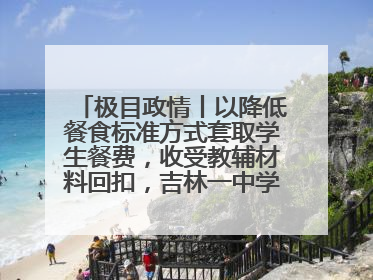 极目政情丨以降低餐食标准方式套取学生餐费，收受教辅材料回扣，吉林一中学校长、副校长均被“双开”