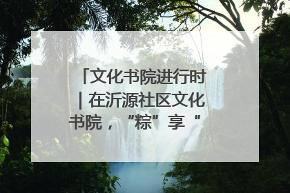 文化书院进行时｜在沂源社区文化书院，“粽”享“端午”美好时光