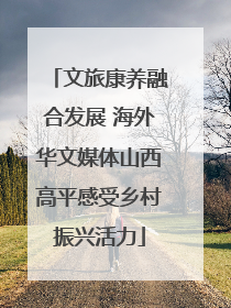 文旅康养融合发展 海外华文媒体山西高平感受乡村振兴活力