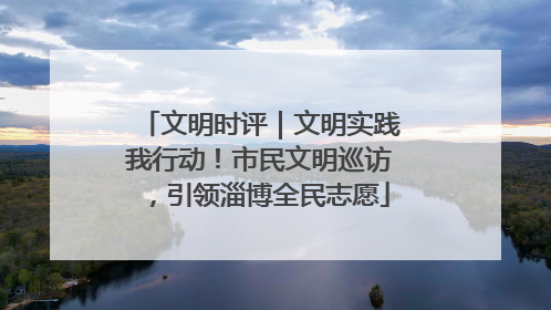 文明时评｜文明实践我行动！市民文明巡访，引领淄博全民志愿