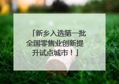 新乡入选第一批全国零售业创新提升试点城市！