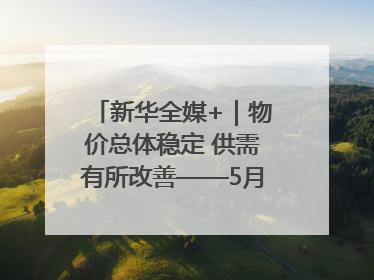 新华全媒+｜物价总体稳定 供需有所改善——5月份物价数据透视