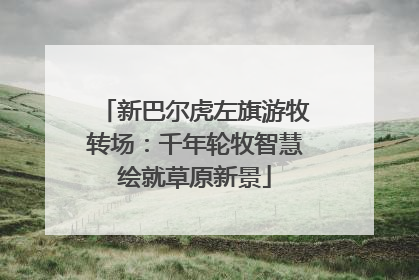 新巴尔虎左旗游牧转场：千年轮牧智慧绘就草原新景
