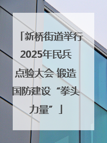 新桥街道举行2025年民兵点验大会 锻造国防建设“拳头力量”