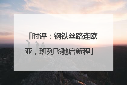 时评：钢铁丝路连欧亚，班列飞驰启新程