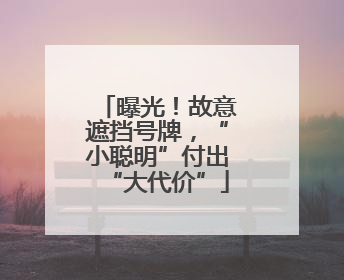 曝光！故意遮挡号牌，“小聪明”付出“大代价”