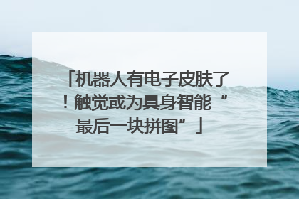 机器人有电子皮肤了！触觉或为具身智能“最后一块拼图”