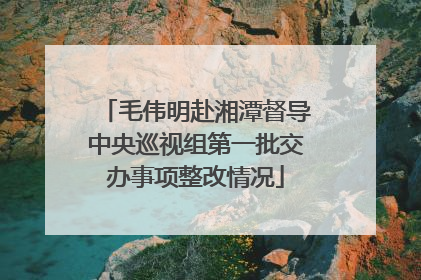 毛伟明赴湘潭督导中央巡视组第一批交办事项整改情况