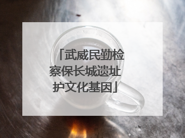 武威民勤检察保长城遗址护文化基因