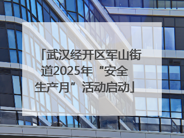 武汉经开区军山街道2025年“安全生产月”活动启动