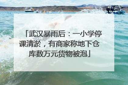 武汉暴雨后：一小学停课清淤，有商家称地下仓库数万元货物被泡