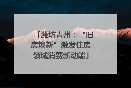 潍坊青州：“旧房焕新”激发住房领域消费新动能